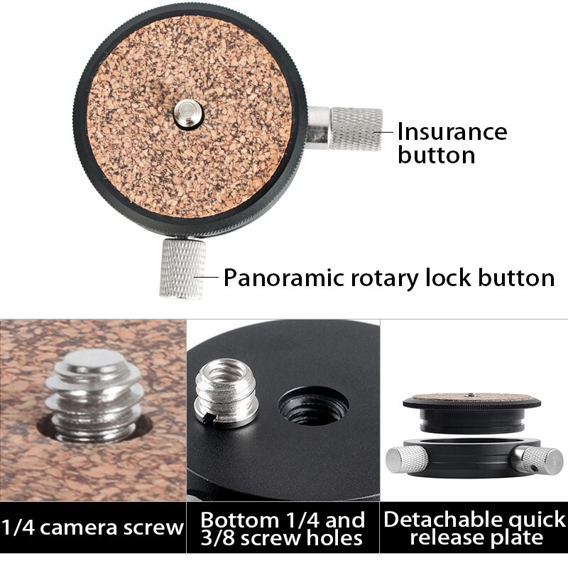 QR-02 Panorama 360 Grad Rotierenden Schnelle Montage Platte Clamp Basis Stativ Clamp Teilung Platte Panorama Pan Kopf