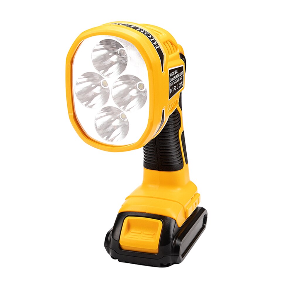 WAKYME LED sans fil torche travail lumière Camping lanterne lampe de poche Portable lampe à main projecteur extérieur pour Dewalt DCL040N 18V