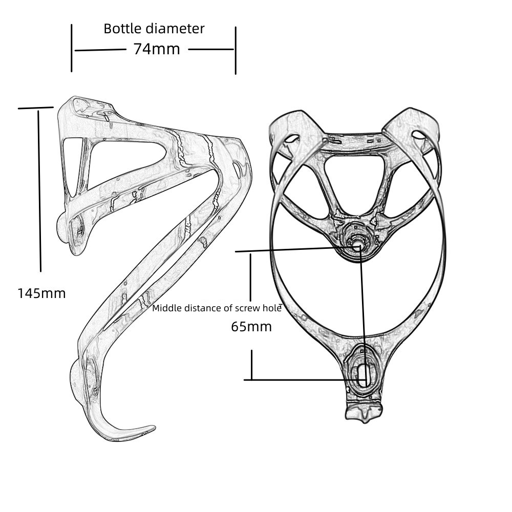 XXX ultralightsided carbon fiber mountain bike road bike bottle cage 16g water bottle holder water cup holder