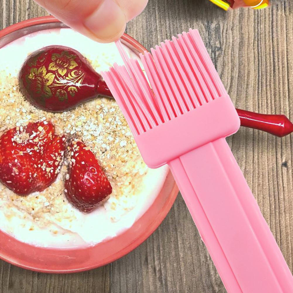 Barbecue Oil Brush High Temperature Resistant Silicone Oil Bottle Brush Integrated Barbecue Brush With Cover And Bottle