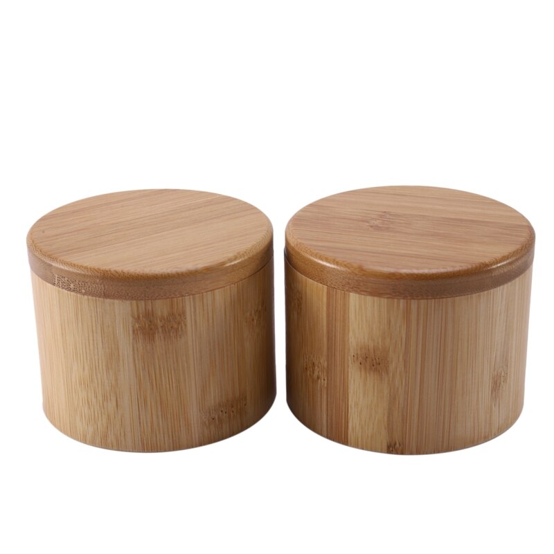 ! 2Pcs Storage Boxes Salt Box Wooden Bamboo Storag... – Grandado