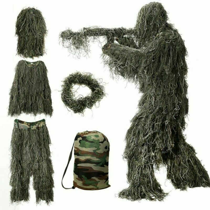 屋外スポーツ迷彩狩猟の ghillie スーツ秘密狩猟空中撮影服狙撃スーツ迷彩ふり服: Camouflage