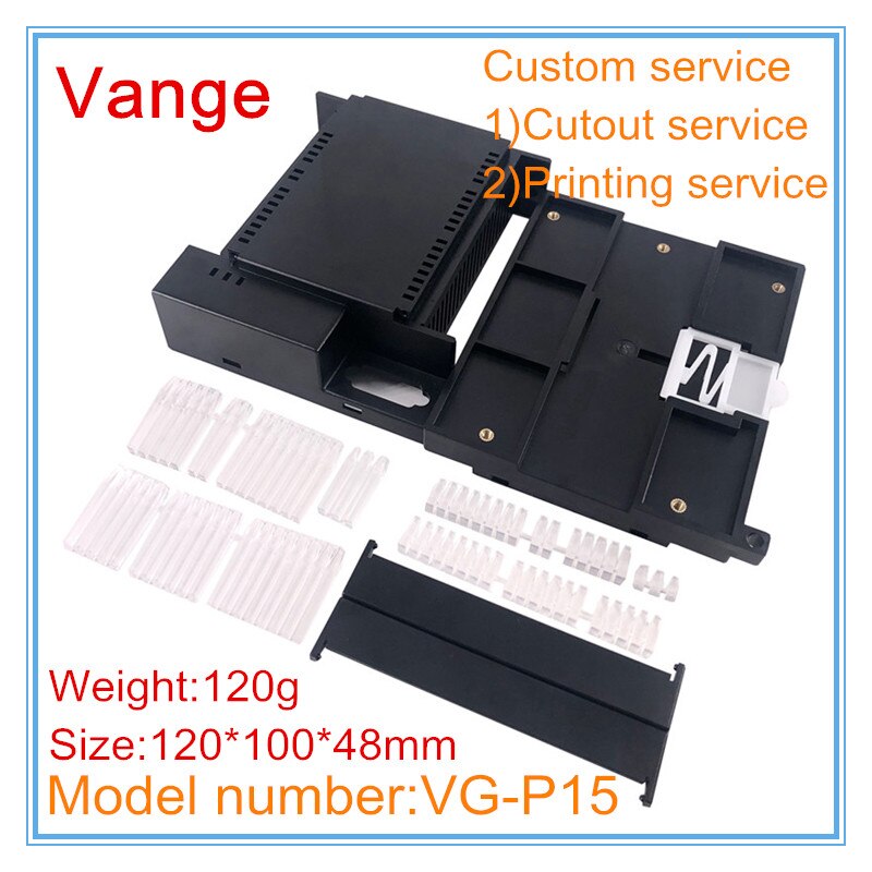 5 pcs/lot moulage injection boîtier cas 120*100*48mm ABS plastique instruments boîtes bricolage pour dispositif de contrôle PLC