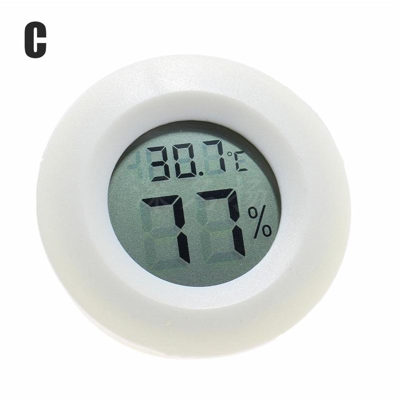 Mini Lcd Thermometer Hygrometer Praktische Digitale Indoor Lcd Hygrometer Vochtigheid Ronde Display Thermometer Panelen Tempera T9Y3: C