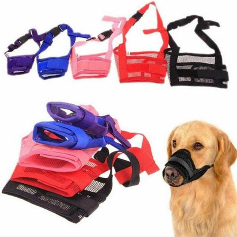 Muselière ajustable en Nylon pour chien, Anti-tissu, doux et confortable, morsure sans aboiement, à mâcher