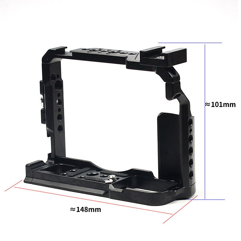 Jaula de Metal ajustable para cámara Fujifilm XT20 XT30 marco protector de vídeo DSLR 1/4 3/8, Zapata fría con micrófono, CNC