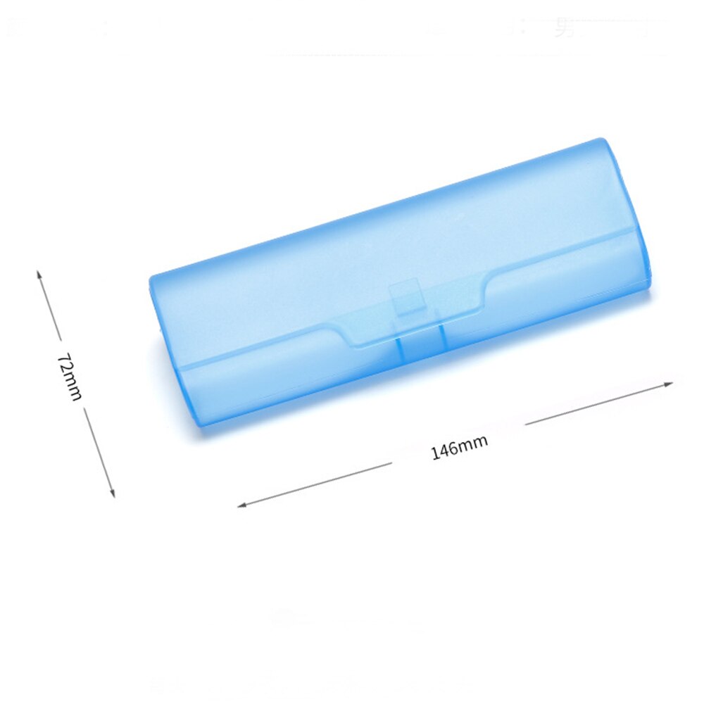 1Pcs Portable Plastic Semi-Transparent Glasses Case PP Glasses Eyeglass Box for Men Women