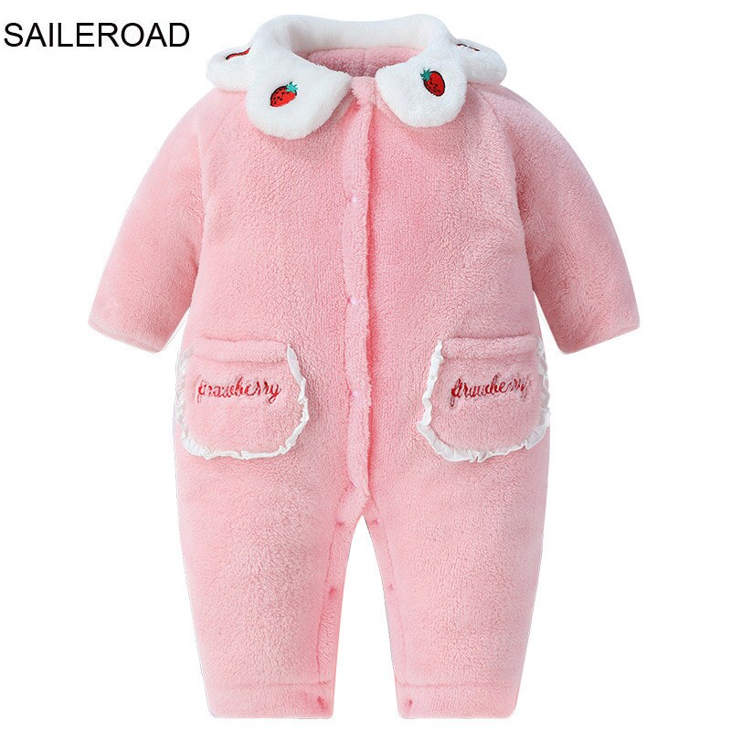 SAILEROAD dessin animé flanelle barboteuses animaux pyjamas bébé vêtements -né couvertures combinaison Kigurumi tenues ramper costume: X5300 pink / 3M