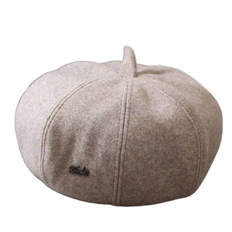 Painter Hat Classic French Style Beret Warm Winter Hat Travel: Gray