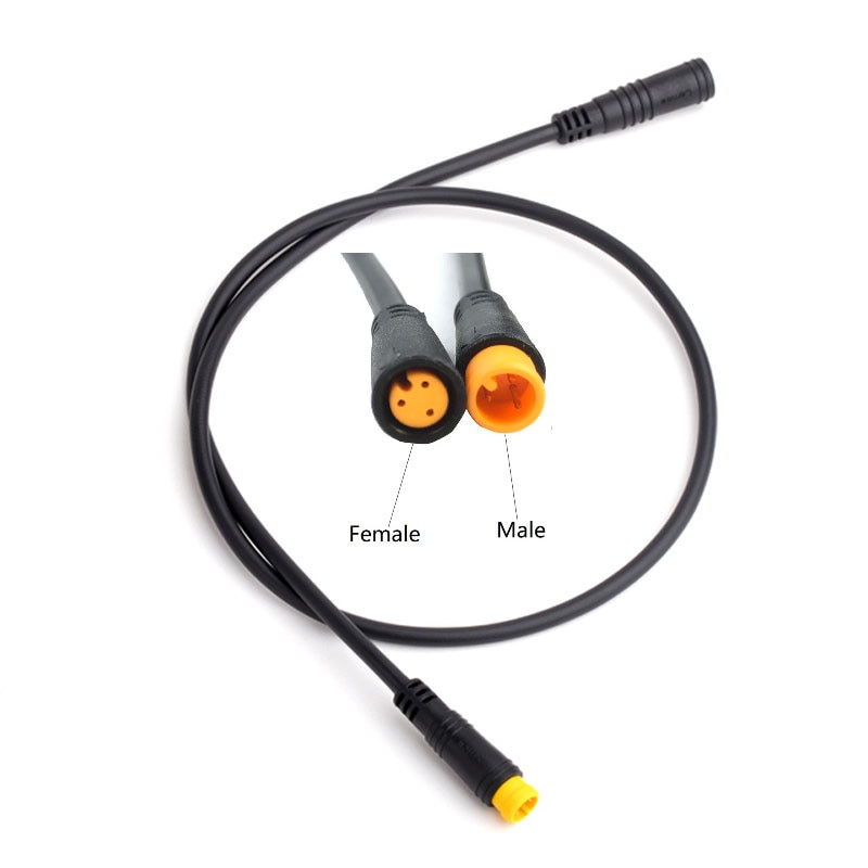 Julet Waterdichte Kabel Bafang Uitbreiding Cale Motor Licht Ebrake Throttle Display 2 3 4 5 Pin Ebike Conversie Kabel: 3pin  30cm