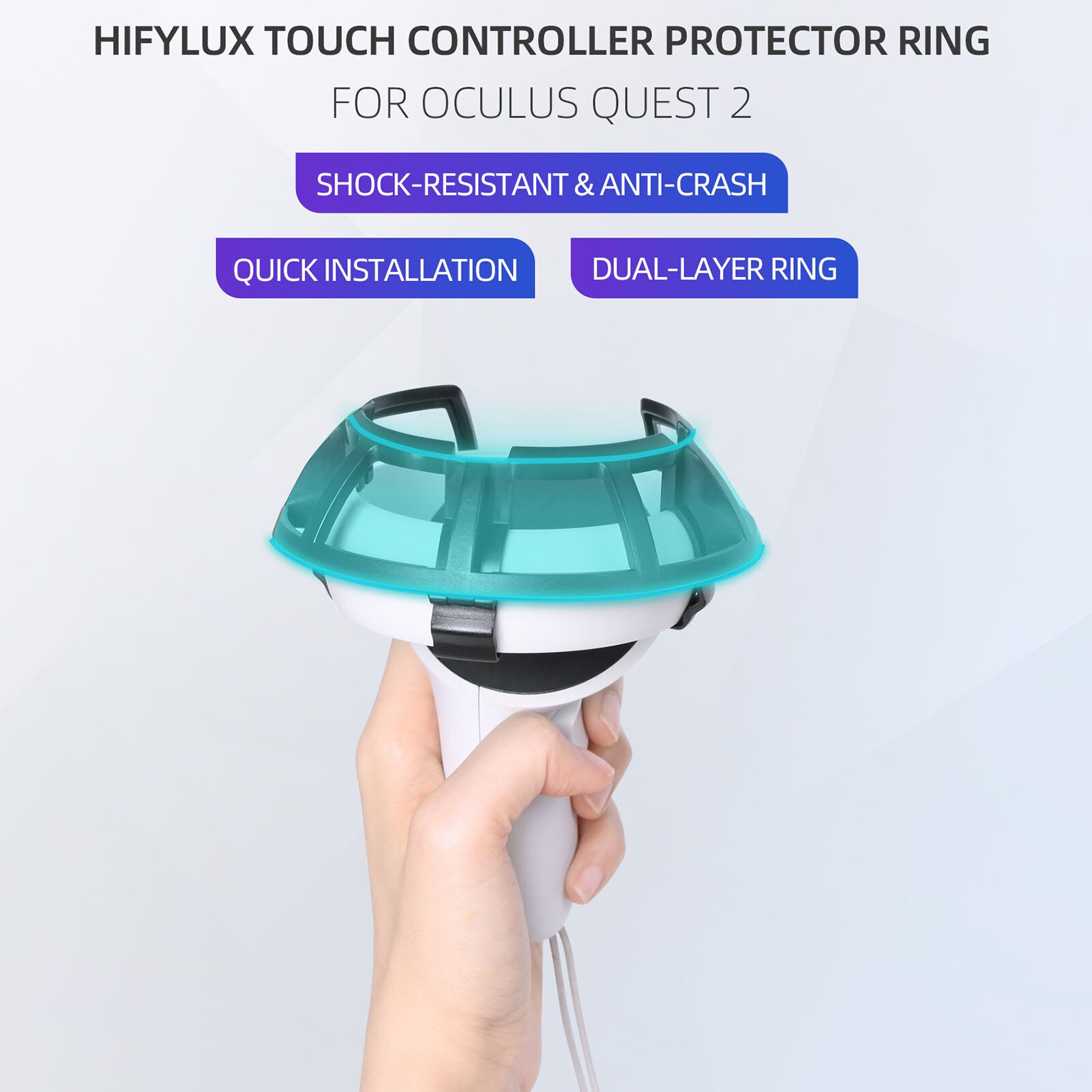 Anti-Shock Beschermende Cover Voor Oculus Quest 2 Anti Crash Kras Touch Controller Grip Beschermhoes Kooi Voor Oculus quest 2