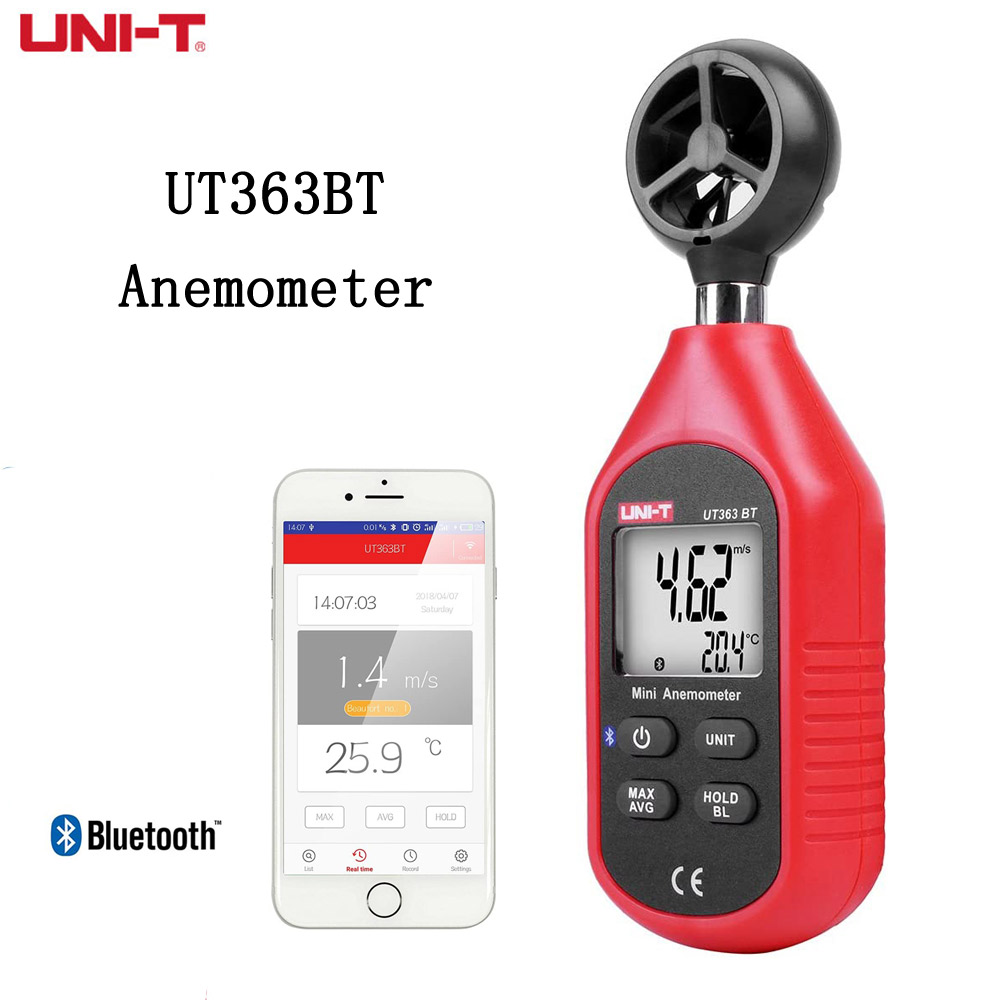 UNI-T UT363BT Mini Digitale Bluetooth Anemometer Handheld Digitale Anemometer Thermometer Anemometer