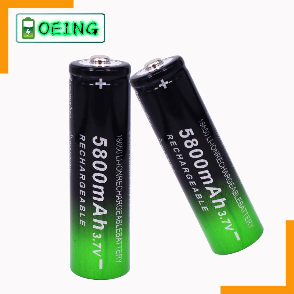 Original 18650 5800 mAh Battery Li Ion Lithium Rechargeable Battery 3.7V 5800mAh For Laptop Camera Emergency Light