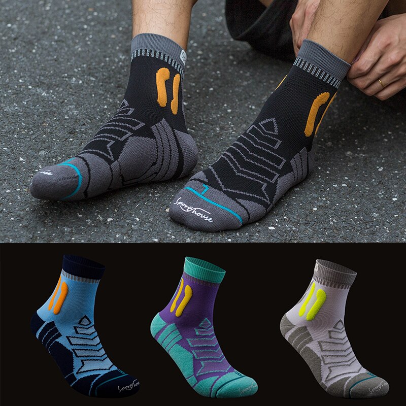 professionelle männer Lauf Socken Marathon- Wandern Radfahren Socken Anti Unterhose draussen Fitness Basketball Sport Socke mit Druck