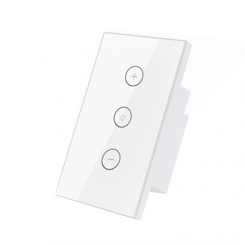 1PC Smart Dimming Switch WiFi Wall Smart Light Touch Glass Panel Work With Google Home and Alexa: Default Title