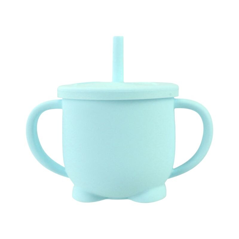 Baby sugerør flaske småbarn lære drikke silikon sippy cup drinkware baby mate kopp: Gn