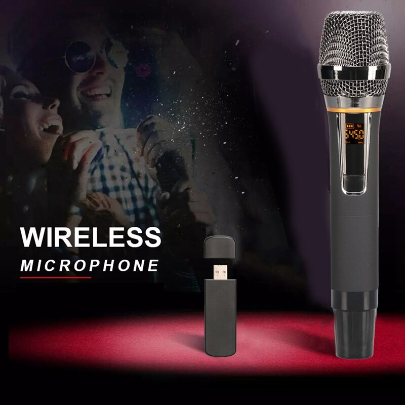 Wireless USB Microphone Handheld Sing Recording Portable Dynamic Microphone for Meeting Speech