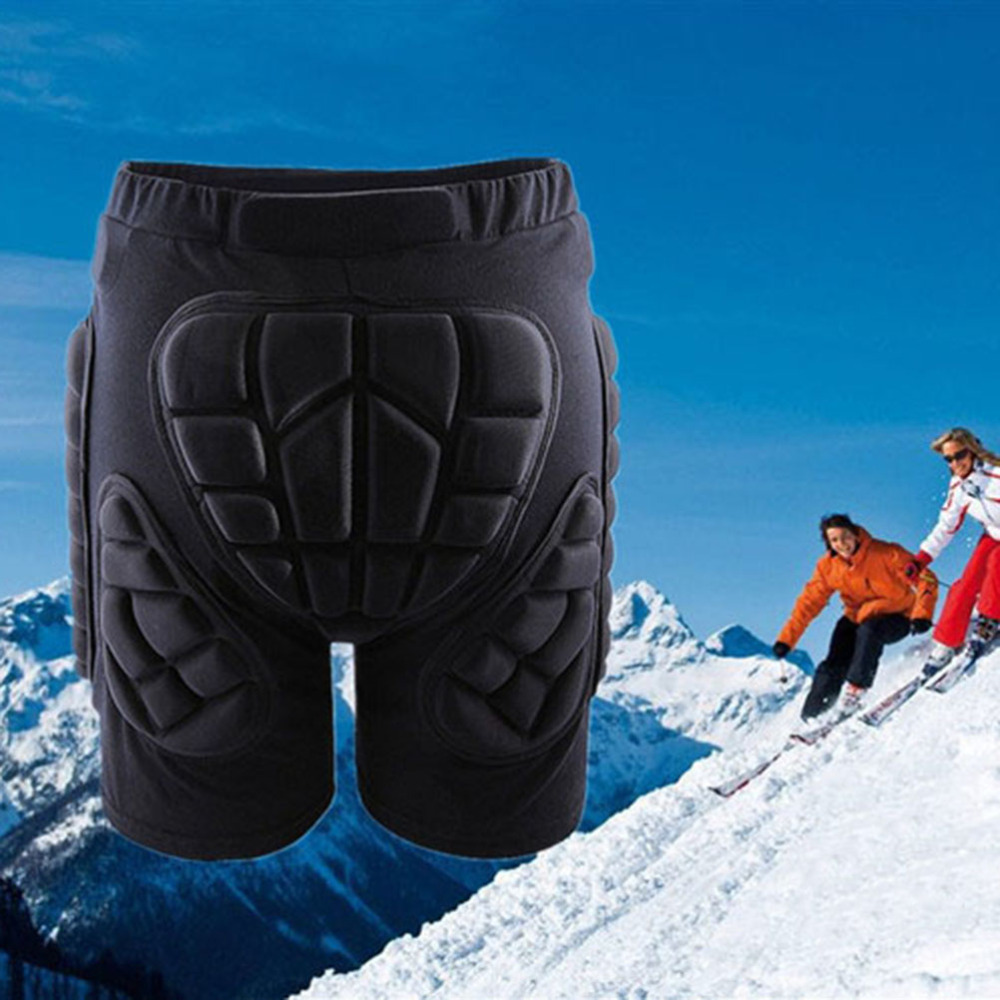 Unisex Ski Schaatsen Shorts Comfortabele Ademende Outdoor Sport Beschermende Kleding Maat (Zwart)