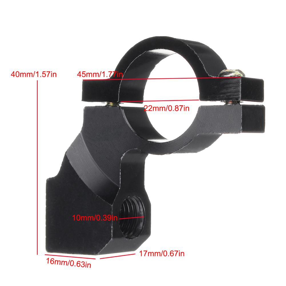 Motocicleta Rear View Mirror Bracket Mount Holder Clamp, Motocicleta Guiador Retrovisor Mirror Clamp, Rosca 10mm