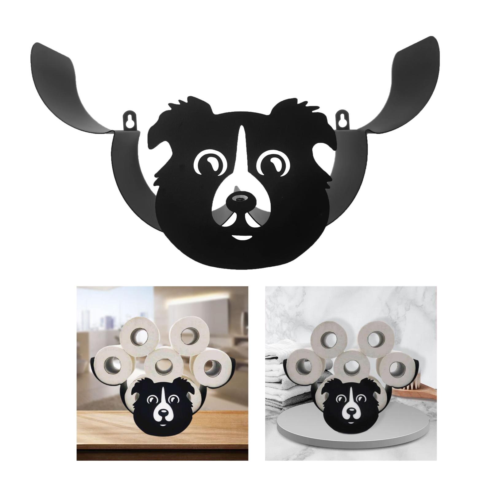 Sheep Dog Pig Shape Toilet Paper Holder Standing Bathroom Tissue Storage: Dog