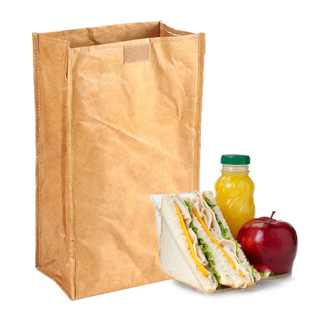 Lunch Bag Reusable Paper Cooler Lunch Bag Durable And Leak Proof Lunch Sack For Office And School #EO