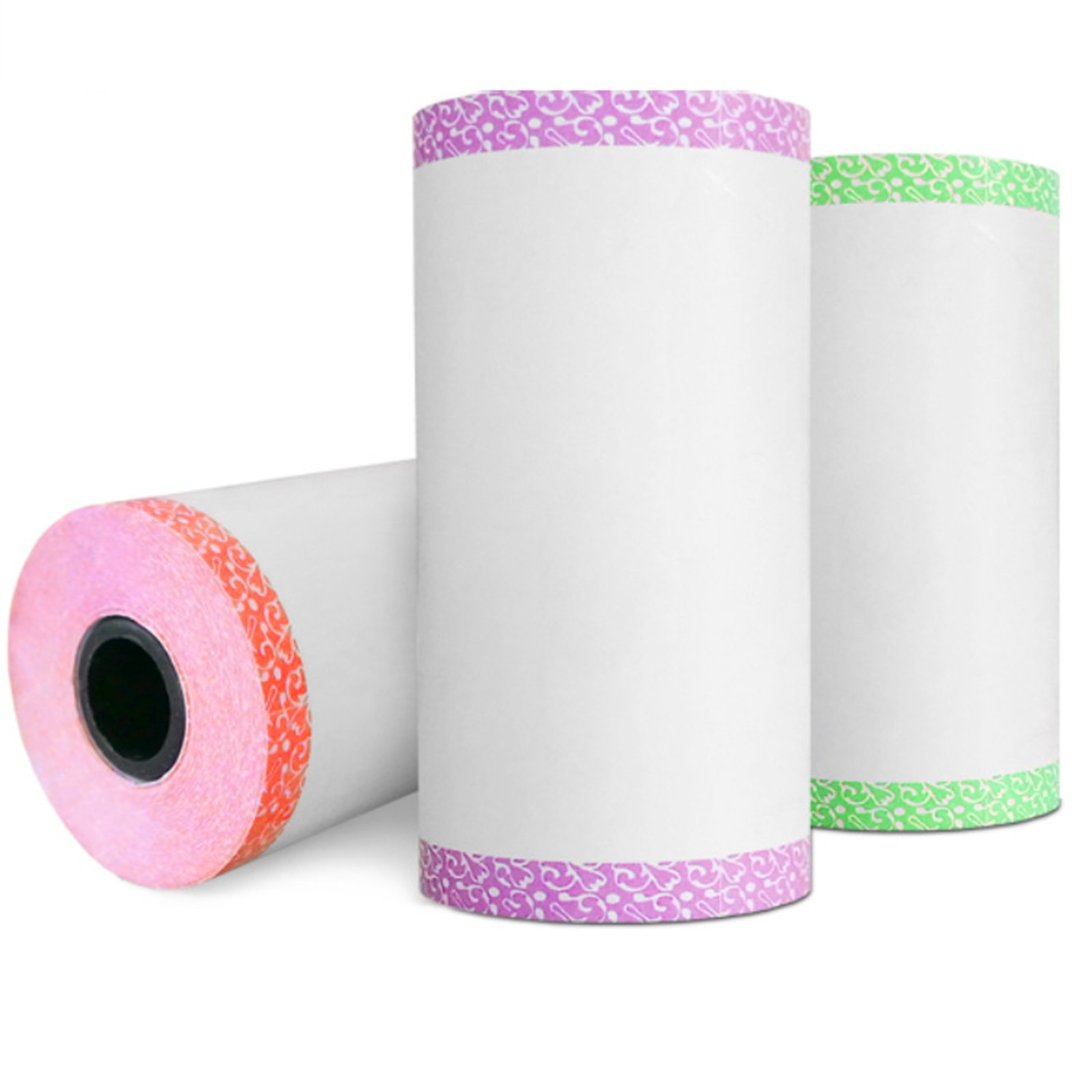 Printable Sticker Paper Roll Direct Thermal Paper With Self-adhesive 57*30mm For Peripage A6 Pocket Thermal Printer