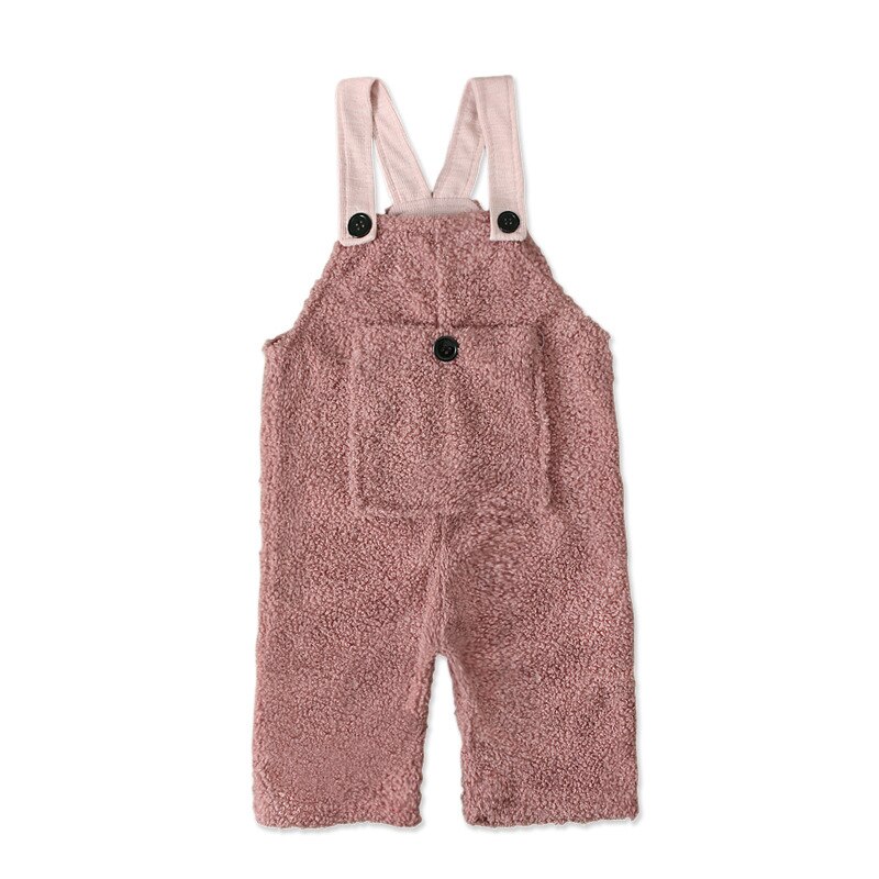 Kid 'S Warme Overalls Baby Meisjes Jarretel Kleding Overalls Voor Kinderen Jongens Broek Riem Peuter Baby Winter Pak Voor Kinderen: pink / 12m