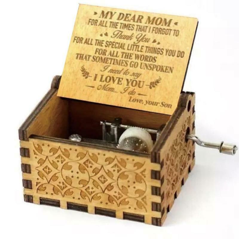 You Are My Sunshine-Wooden Engraved Music Box for Mom/Dad To Daughter/Son Music Boxes Home Decor