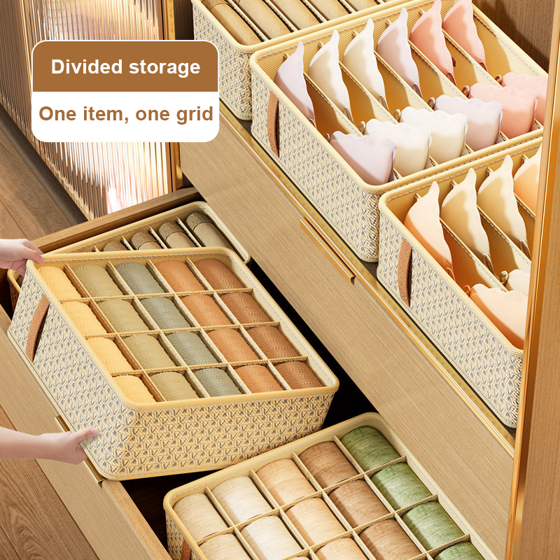 Ondergoed Opbergdoos Slaapzaal Slaapkamer Garderobe Ondergoed Organizer Opvouwbare Bh Sokken Lade Divider Box Kast Organizer