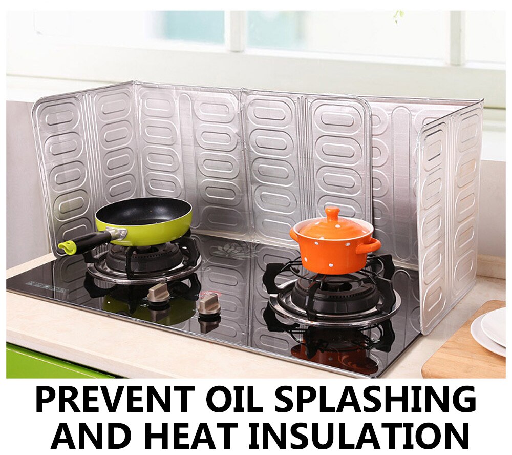 Aluminum Foil Oil Splash Plate Cooking Frying Oil Splashing Protection Gas Stove Oil Removal Rust Kitchen Guard Against Stove