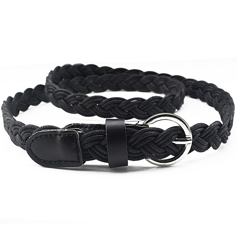 Style Braided Hemp Rope Braid Belt Female Belt For Dress 110cm Women Slim Waistband Girdle Weave Belt
