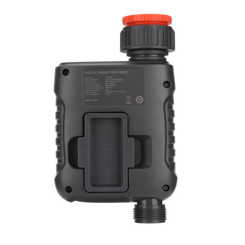 Digital Irrigation Controller IP65 Waterproof 4 Programs Electronic Watering Timer G3/4 with Adapter for Balconies