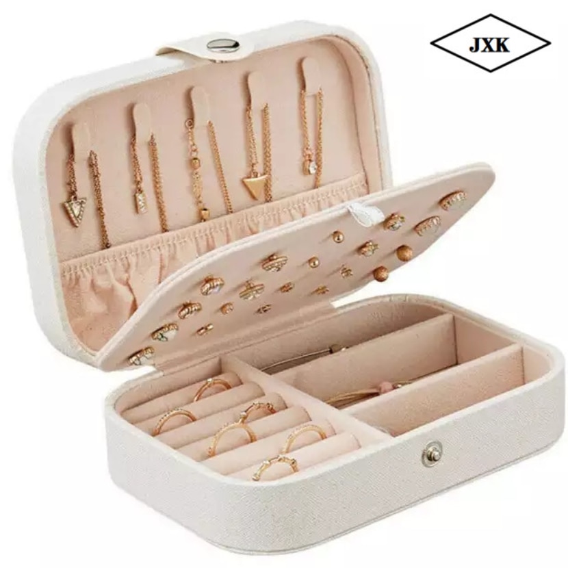 Sieraden Doos Pu Leer Sieraden Opslag Oorbel Dozen Verpakking Opslag Vitrine Organizer Voor Home Reizen Meisje