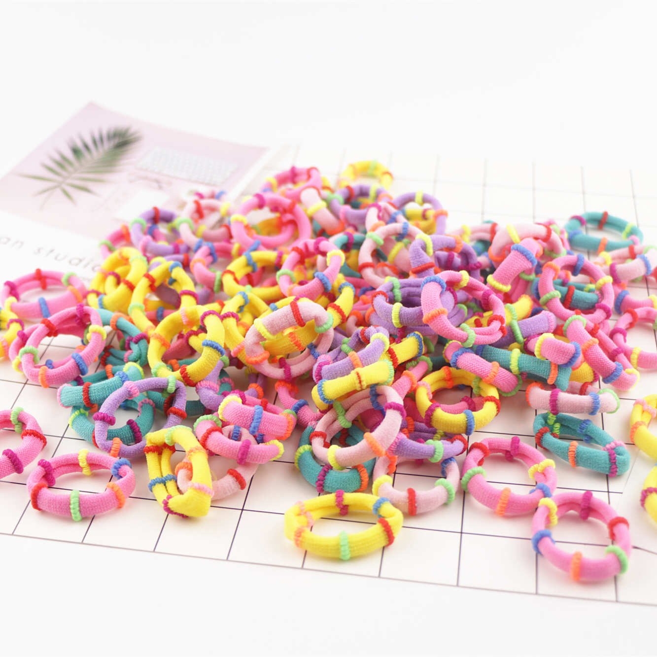 20 st härliga barn hårband rainbow mini gummiband 2cm pannband flicka elastiska hårband baby håraccessoarer: 1