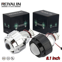 ROYALIN Lenzen 2.5 ''Bi-xenon HID H1 Projector Lens LHD VER 8.1 voor H1 H4 H7 Auto verlichting Retrofit Auto-styling Gebruik H1 lamp