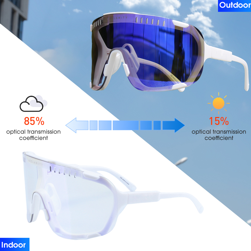 Origineel Verslindt Fotochromische Fietszonnebril Mannen Vrouwen Sport Mountainbike Fietsbril Mtb Brillen Verkleuring: green