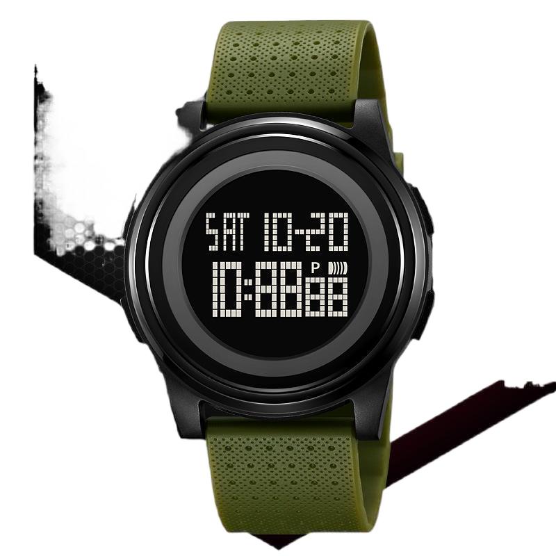 Skmei Men's Watch Personality Large Dial Electronic Watch Unisex Student Sports Multi-Function Waterproof Electronic Watch