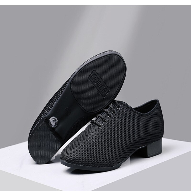 Männer Standard Tanz Schuhe Ballsaal/draussen Schuh gewebte Leinwand Gittergewebe Niedrigen Ferse Moderne Tanzen Schuh FR38-46