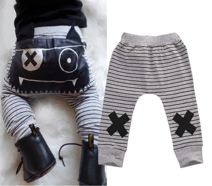 Newborn Baby Boy Girl Stripe Bottoms Harem Pants Leggings Pantaloni Del Bambino Pantaloni 0-24 M