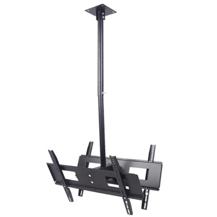 30-65 inch Dual Screen LED LCD TV Ceiling Mount Free Lifting 90-130cm 360 Swivel Max. VESA 45*67CM Double TV Bracket Hanger