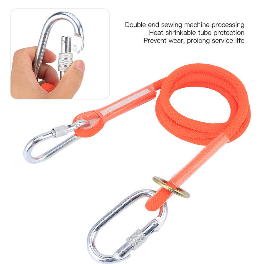 1.6M Small Buckle Aerial Work Safety Belt Rope Outdoor Construction Insurance Lanyard Aerial Work Fall Protection Lanyard