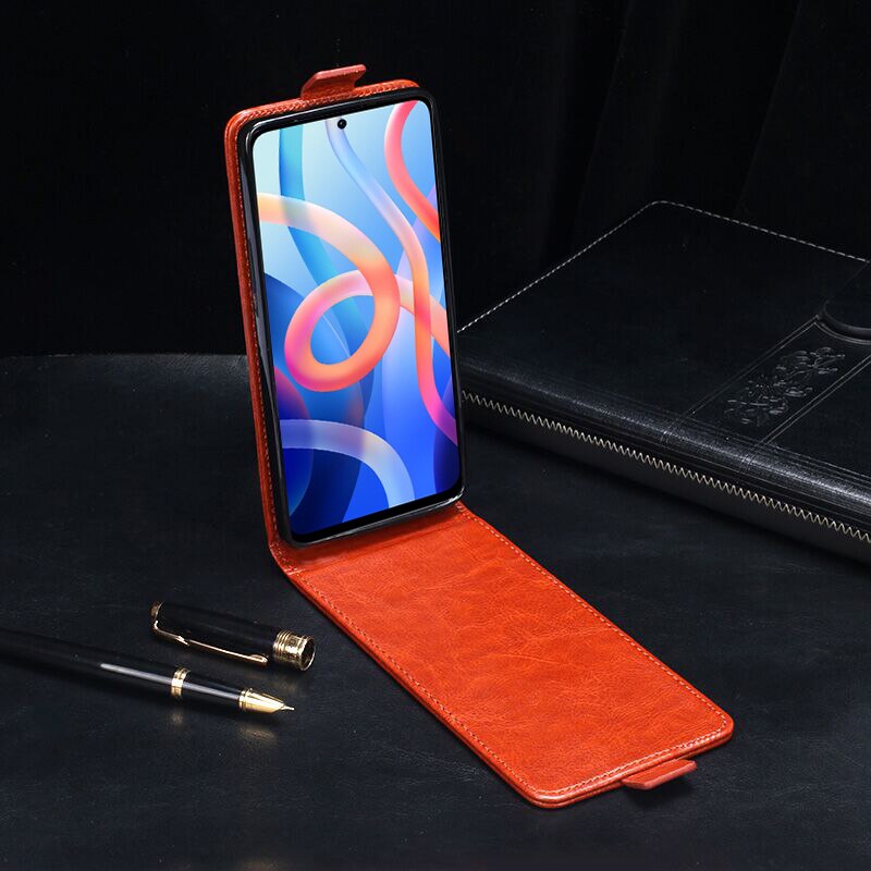 Up Down Case Voor Xiaomi Redmi Note 11 Pro Plus Telefoon Bag Holster Verticale Flip Pu Leather Cover Redmi Note 11 Pro + Premium Case