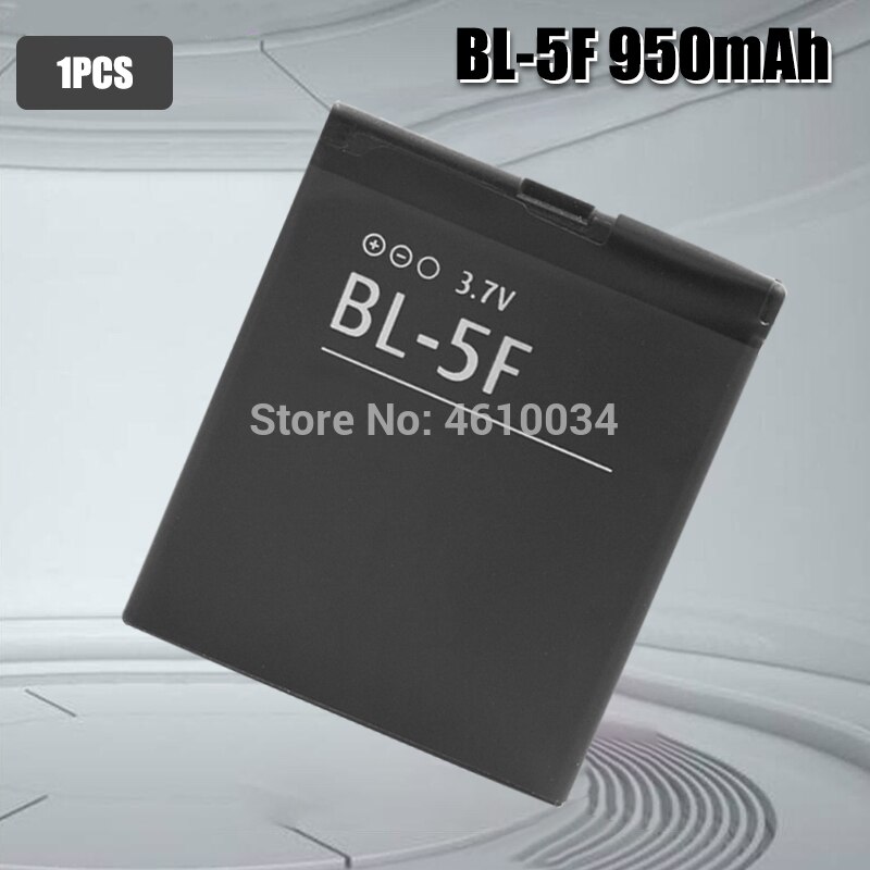 950mAh BL 5F BL-5F Battery For Nokia N95 N96 N98 N99 N72 N78 N93i 6290 E65 6290 6210S/N 6710N N95 C5-01 E65 X5 Battery BL5F: 1pcs