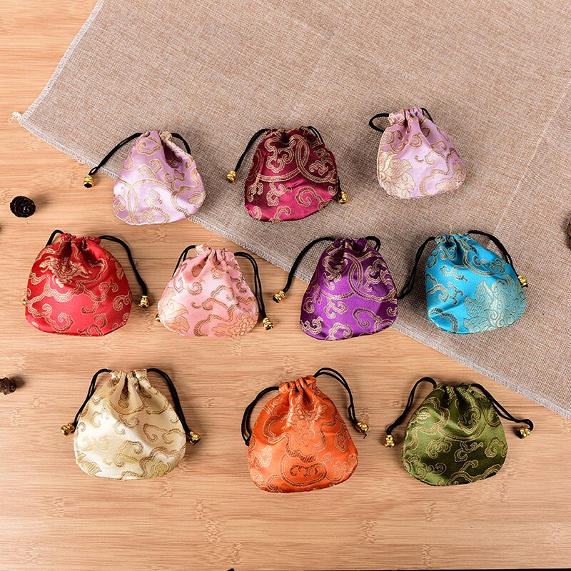 10Pcs Handgemaakte Mix Kleuren Zijde Tas Portemonnee Sieraden Tassen Pouches