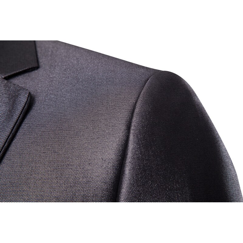 Shenrun męska garnitur szary 2-garnitur pana młodego i pana młodego suknia ślubna