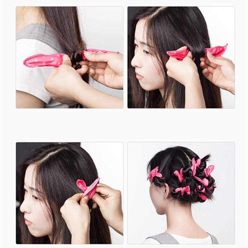 5 Pcs/Lot Hair Curlers Soft Sleep Pillow Hair Rollers Set Best Flexible Foam and Sponge Magic Hair Care DIY Hair Styling Tools