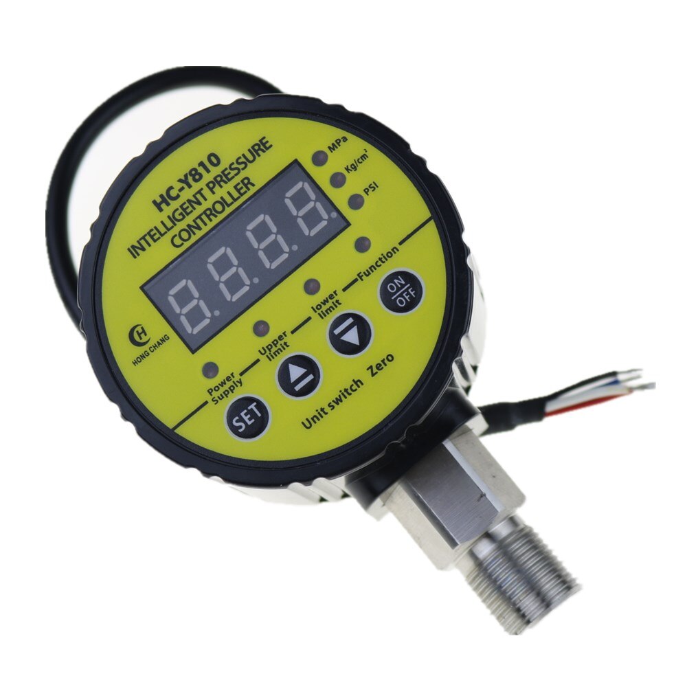 DC 24V M20 x 1.5 Air Compressor Pressure Switch Digital Pressure Gauge Relay output
