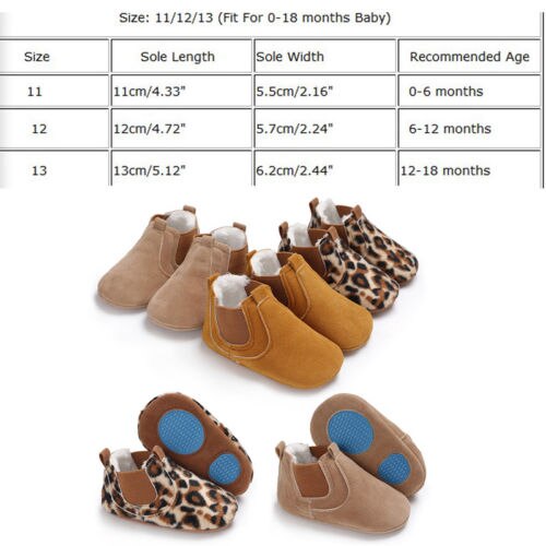 Leopard Baby Toddler Soft Sole Leather Anti-slip Shoes Infant Boy Girl Comfortable Shoes