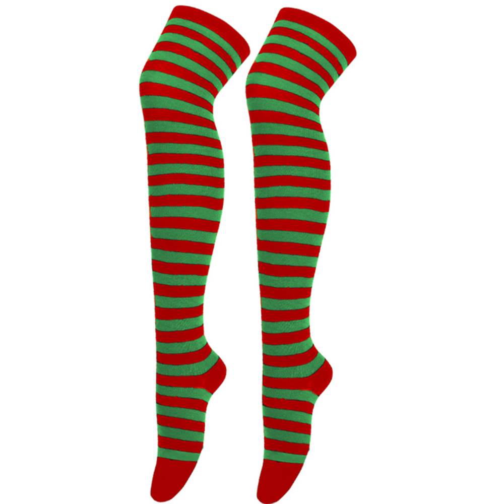 1/6 Pairs Women's Striped Stocking Japanese Over Knee Socks Women Keep Warm Slim Long Socks Black White Striped Hosiery