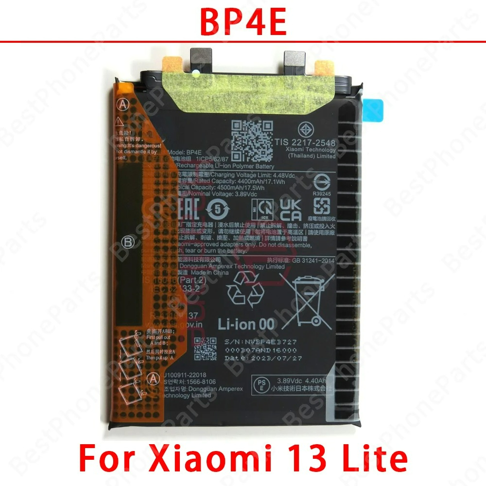 Phone Battery For Xiaomi 13 13Pro 13Lite 13Ultra 13T 13TPro BP4G BP4D BP4E BM5Q BM5T BM5S High replacement batteries: green